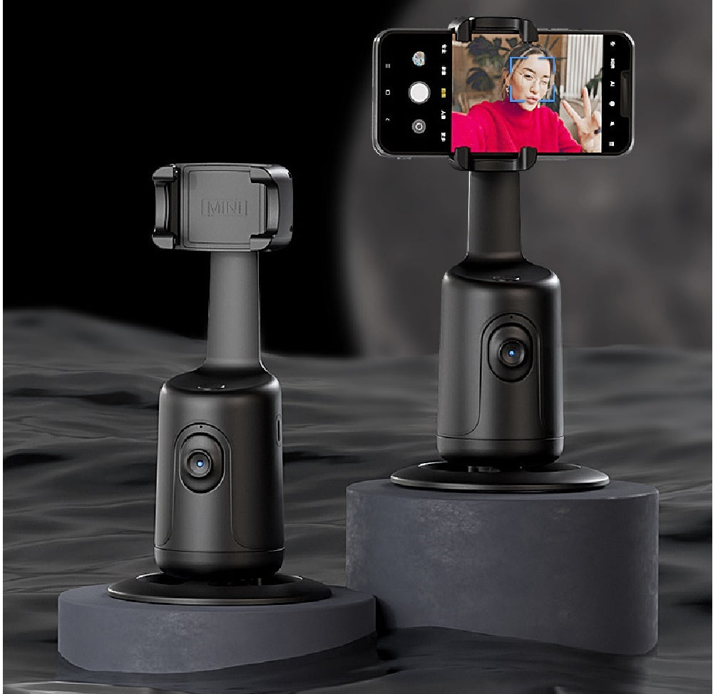 360° Auto Face Tracking Gimbal – AI Smart Phone Holder for Vlogging & Live Streaming